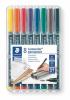 Alkoholos marker készlet, OHP, 1 mm, STAEDTLER 