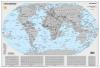 Kaparós Föld országai térkép, 84x57 cm, STIEFEL, ezüst bevonat