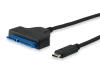 Átalakító kábel, USB-C-SATA átalakító, 0,5 m, EQUIP