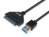 Átalakító kábel, USB 3.2-SATA átalakító, 0,5 m, EQUIP