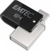 Pendrive, 64GB, USB 2.0, USB-A/microUSB, EMTEC 