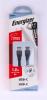 USB kábel, USB-C - USB-C, 1,2m, ENERGIZER, fekete