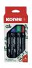 Alkoholos marker készlet, 1-3 mm, vágott, KORES 