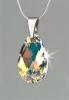 Nyaklánc, esőcsepp formájú, színjátszós fehér SWAROVSKI® kristállyal, 16mm, ART CRYSTELLA® Nyaklánc, esőcsepp formájú, színjátszós fehér SWAROVSKI® kristállyal, 16mm, ART CRYSTELLA®