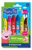 Zsírkréta, hatszögletű, jumbo, STAEDTLER „Noris® junior 224”, Peppa malac, 6 szín