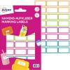 Címke, műanyag, iskolai, 31x15 mm, kézzel írható, AVERY ZWECKFORM, színes, 48 címke/csomag