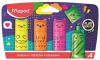 Szövegkiemelő készlet, 1-5 mm, MAPED „Fluo Peps Mini Kawaii”, 4 különböző szín Szövegkiemelő készlet, 1-5 mm, MAPED „Fluo Peps Mini Kawaii”, 4 különböző szín