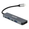 USB-C elosztó-HUB, HDMI+USB-C+2xUSB 3.0, PD, AVAX 