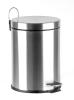 Pedálos szemetes, rozsdamentes acél, kivehető műanyag vödörrel, 10 liter