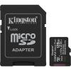Memóriakártya, microSDXC, 128GB, C10/UHS-I/U1-U3/V10-V30/A1, Gen3, adapter, KINGSTON 