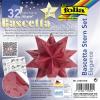 Bascetta csillag készlet, 14,5x14,5 cm, 90 g, 32 lap, FOLIA, piros-dzsungel