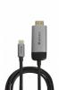 Adapter, USB-C/HDMI, 4K, kábellel, VERBATIM, alumínium-fekete Adapter, USB-C/HDMI, 4K, kábellel, VERBATIM, alumínium-fekete