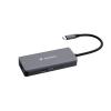 USB elosztó-HUB, USB-C /3xUSB-A, HDMI, RJ45, VERBATIM
