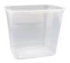 Műanyag tál, tetőzhető, 1200 ml, 25 db Műanyag tál, tetőzhető, 1200 ml, 25 db