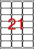 Etikett, univerzális, 63,5x38,1 mm, kerekített sarkú, APLI, 2100 etikett/csomag