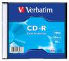 CD-R lemez, 700MB, 52x, 1 db, vékony tok, VERBATIM 
